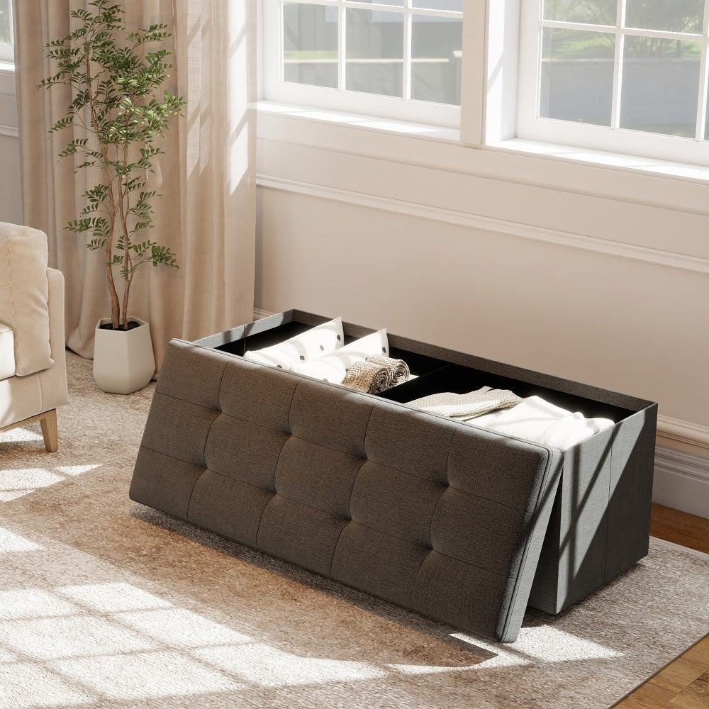 Ottoman Bench with Padded Seat for Comfortable Everyday Seating detail image - detail view 7