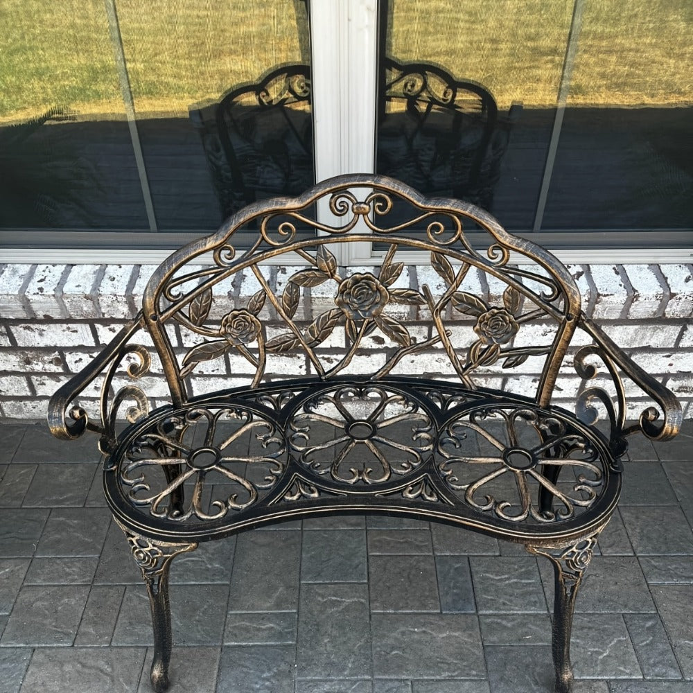 Outdoor Bench with Armrests for Comfortable Outdoor Seating in Patio detail image