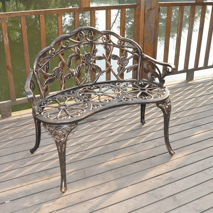 Outdoor Bench with Armrests for Comfortable Outdoor Seating in Patio detail image - detail view 5