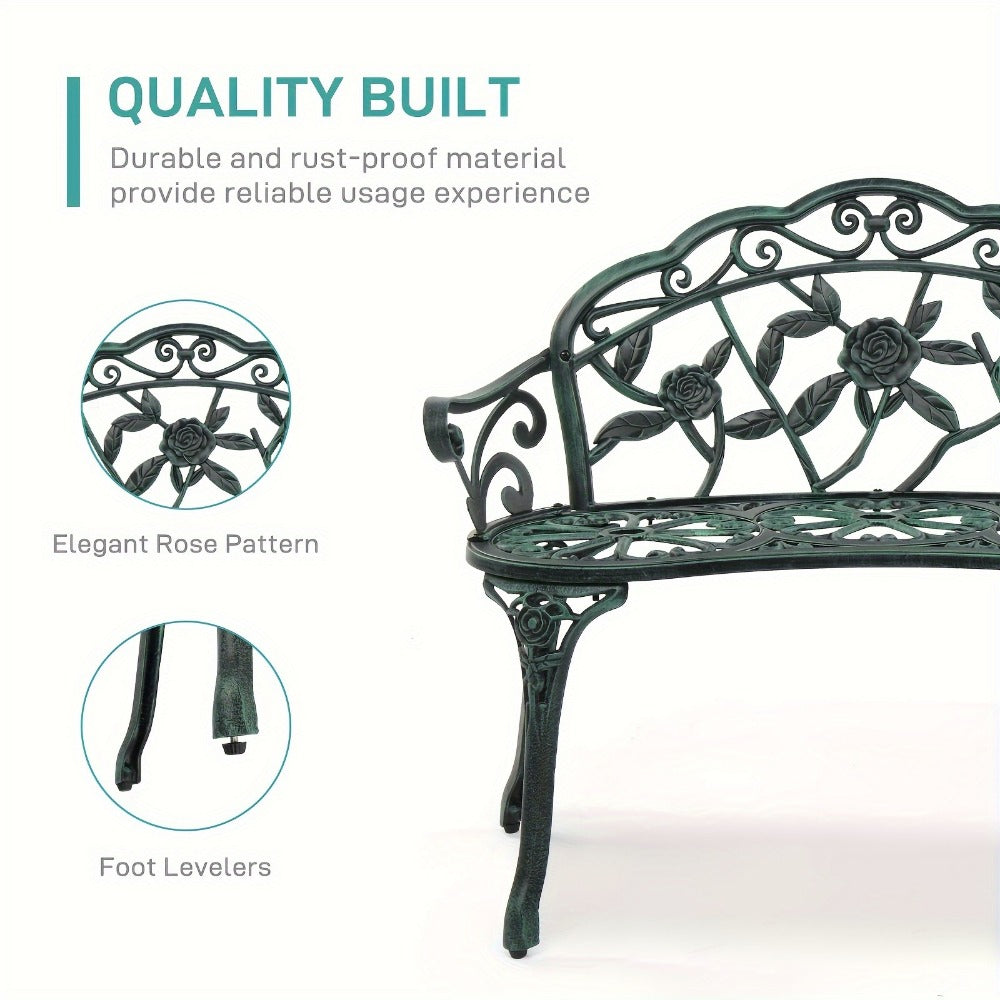 Outdoor Bench with Armrests for Comfortable Outdoor Seating in Patio detail image - detail view 6
