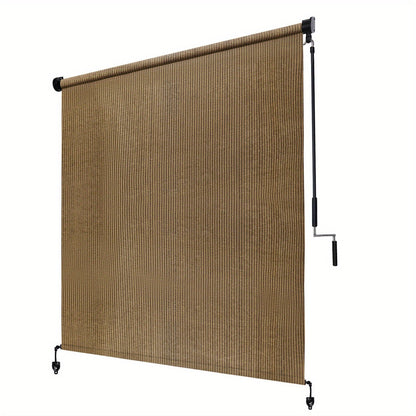 Outdoor Roller Shade shown in the Coffee Brown, 84"W x 96"H option