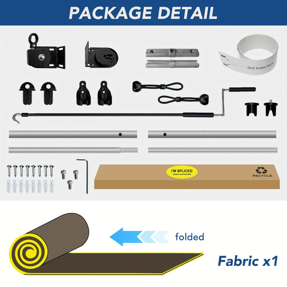 Outdoor Patio Roller Shade with Added Privacy for Outdoor Shade and Protection detail image - detail view 12