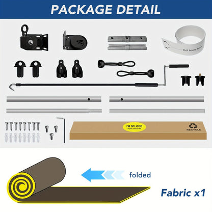 Outdoor Patio Roller Shade with Added Privacy for Outdoor Shade and Protection detail image - detail view 12
