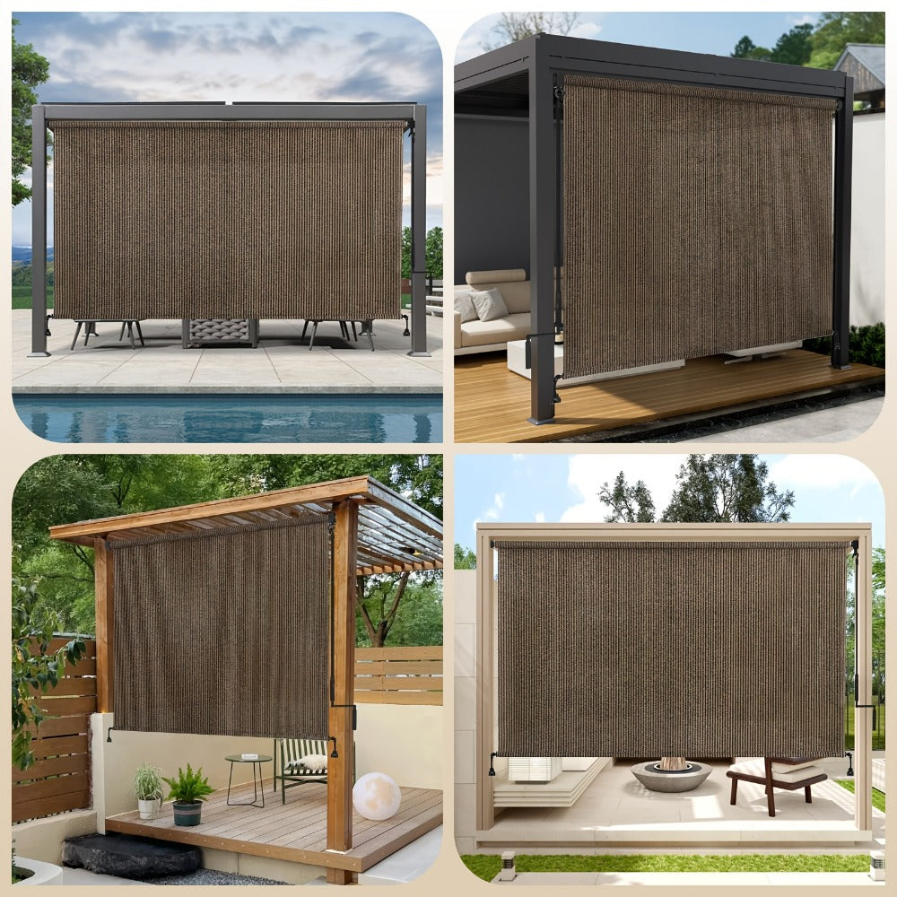 Outdoor Patio Roller Shade with Added Privacy for Outdoor Shade and Protection detail image - detail view 6