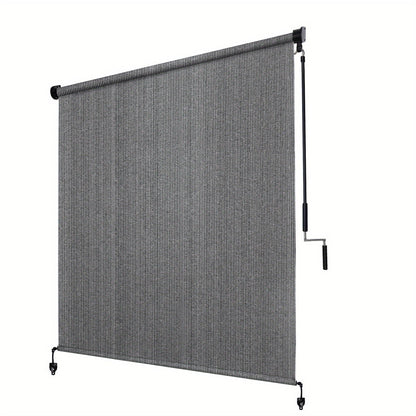 Outdoor Roller Shade shown in the Gray, 72"W X 72"H option