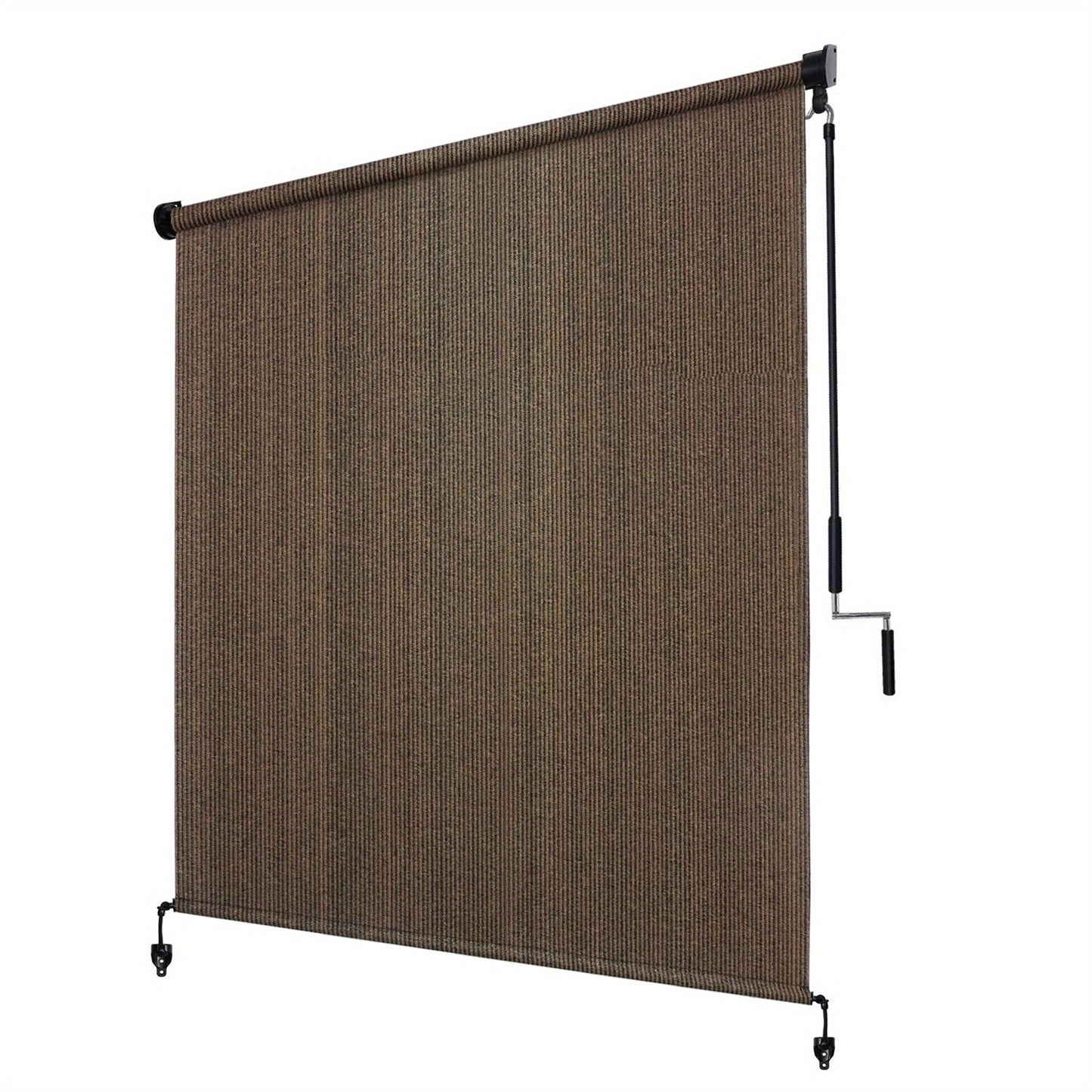 Outdoor Roller Shade shown in the Mocha, 72"W X 72"H option
