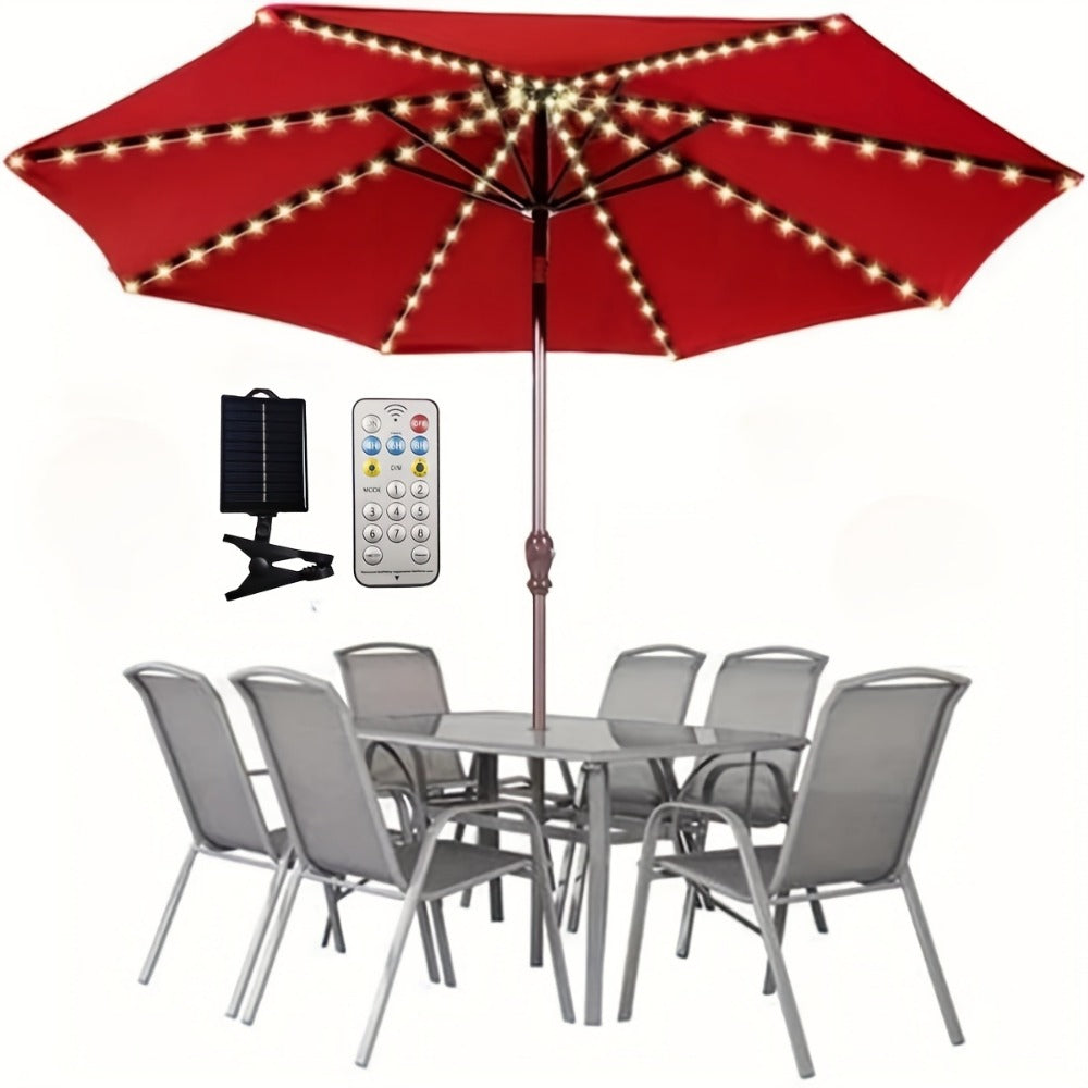 Outdoor Solar Light, Solar Patio Umbrella Light 104 LED - 8 Modes Warm White Fairy String shown in the main product view
