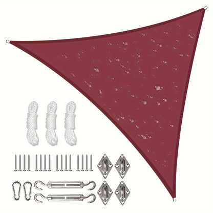 Sun Shade Sail shown in the Wine Red, 141.73*141.73*141.73inch(Hardware Kit incl option