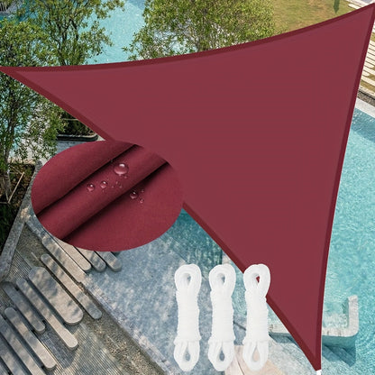 Shade Sail shown in the Wine Red, 78.74x78.74x78.74inch option