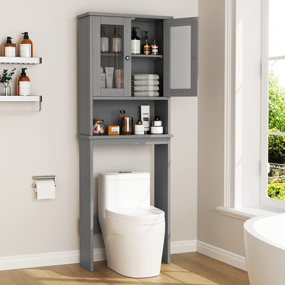 Bathroom Storage Cabinet shown in the Gray option