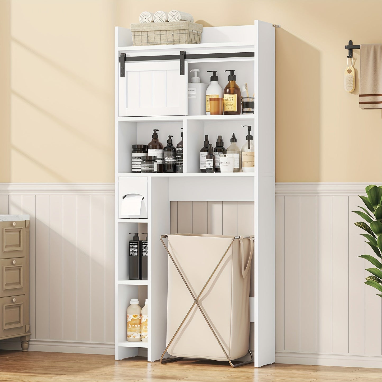 Over The Toilet Cabinet shown in the White option