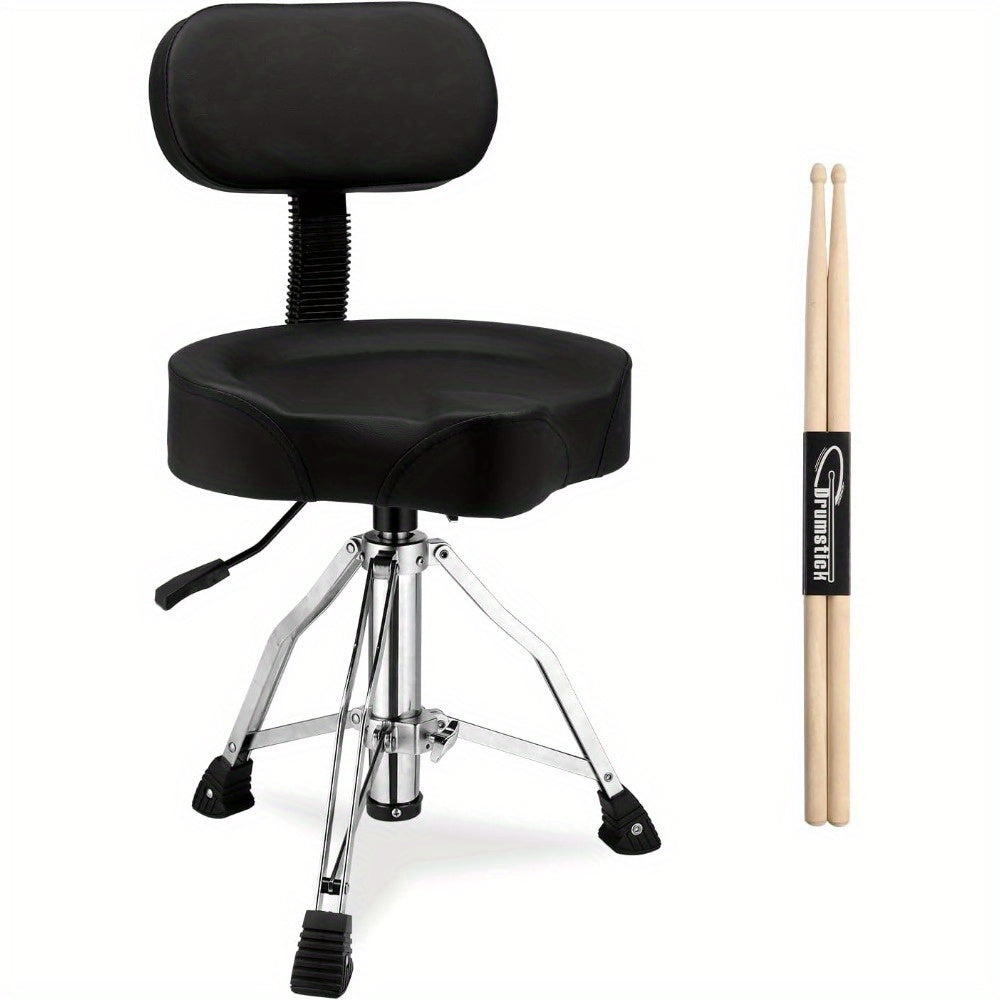 Oversized Drum Throne with Backrest shown in the Black option
