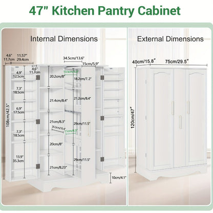 Pantry Cabinet with Storage Drawers for Organized Everyday Storage in Kitchen detail image - detail view 4