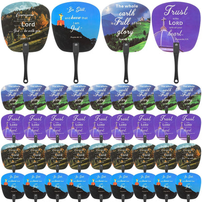 Party Favor - Handheld Fans 36 Pack Bible Christian Church Fan Bulk Decorative Cooling - product detail view 6