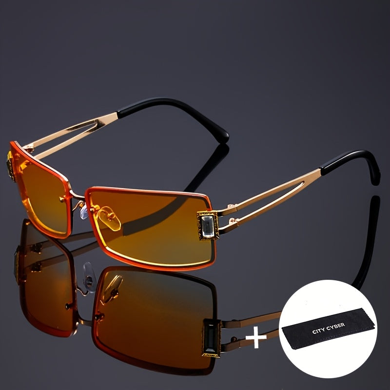 Party Glasses - Oversized Square for Men Women Extra Large Luxury Gradient Ombre Retro - product detail view 27