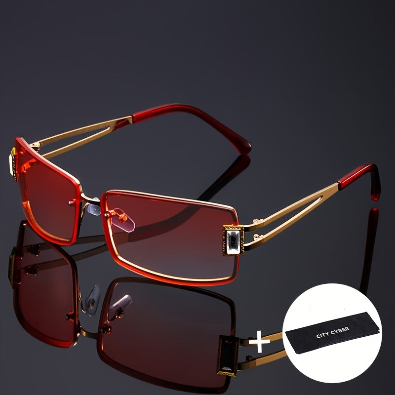 Party Glasses - Oversized Square for Men Women Extra Large Luxury Gradient Ombre Retro - product detail view 30