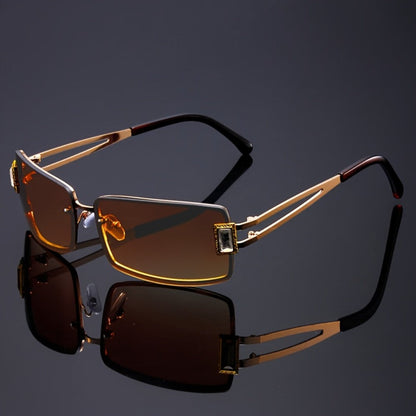 Party Glasses - Rhinestone Men Women Square Luxury Hip Hop Gradient Color Change Fashion - product detail view 3