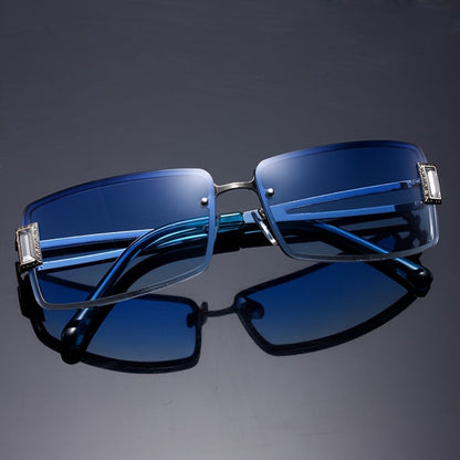 Party Glasses - Rhinestone Men Women Square Luxury Hip Hop Gradient Color Change Fashion - product detail view 5