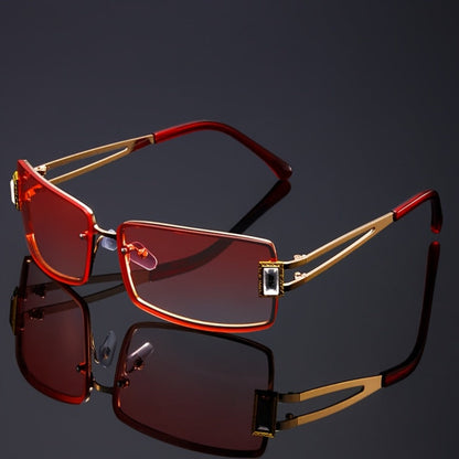 Party Glasses - Rhinestone Men Women Square Luxury Hip Hop Gradient Color Change Fashion - product detail view 7
