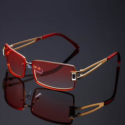 Party Glasses - Rhinestone Men Women Square Luxury Hip Hop Gradient Color Change Fashion - product detail view 23