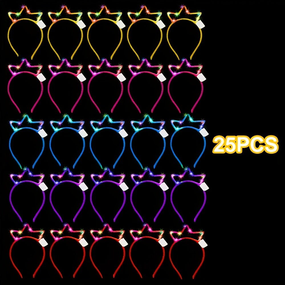 Party Headbands - LED Crown Headband Bulk Pack 25 PCS | Light Up Flashing Crowns 3 Modes - product detail view 3