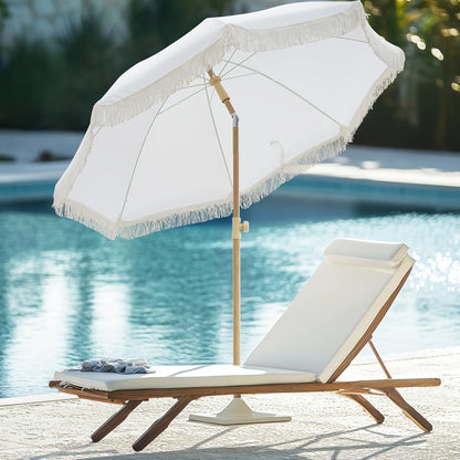 Patio Umbrella shown in the White-6.5FT option