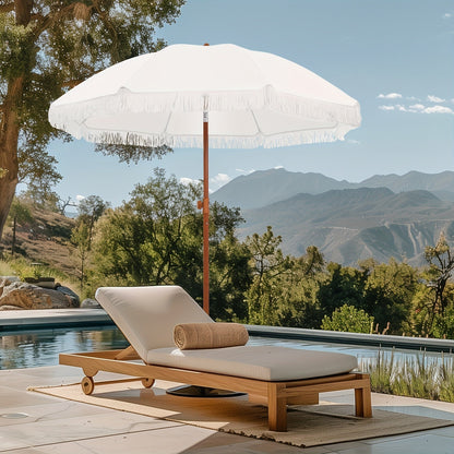 Patio Umbrella shown in the White option