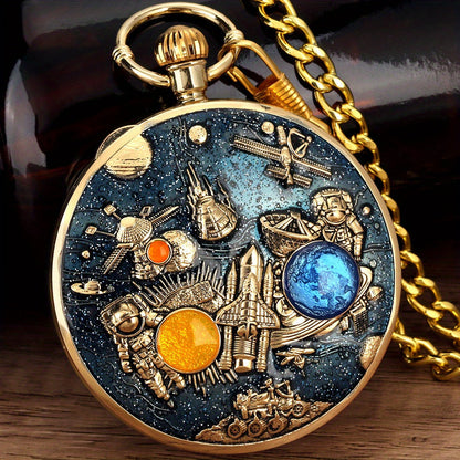 Pocket Watch - Music with Chain Space Series Quartz for Men & Women, Necklace , Unique - product detail view 16