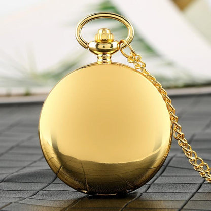 Pocket Watch - Steampunk Necklace Pendant Retro Vintage Quartz Clock Smooth Zinc Alloy - product detail view 5