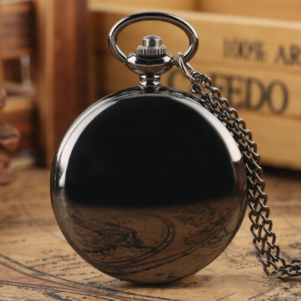 Pocket Watch - Steampunk Necklace Pendant Retro Vintage Quartz Clock Smooth Zinc Alloy - product detail view 7