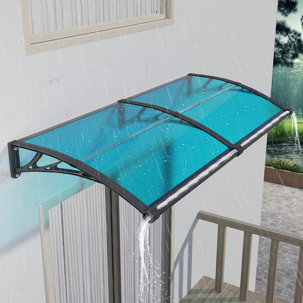 Polycarbonate Door Awning with UV Protection and Multiple Color Options for Patio detail image - detail view 10