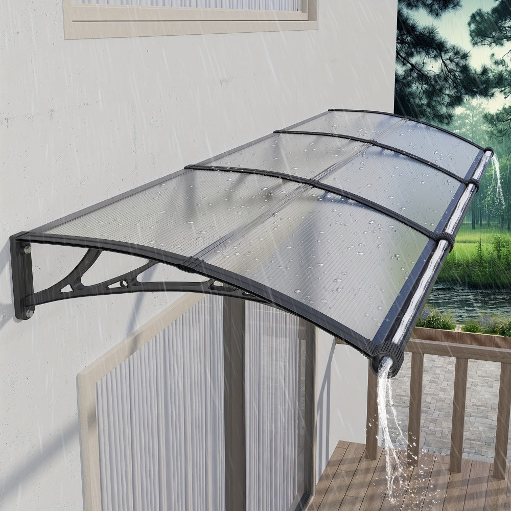 Polycarbonate Door Awning with UV Protection and Multiple Color Options for Patio detail image - detail view 13