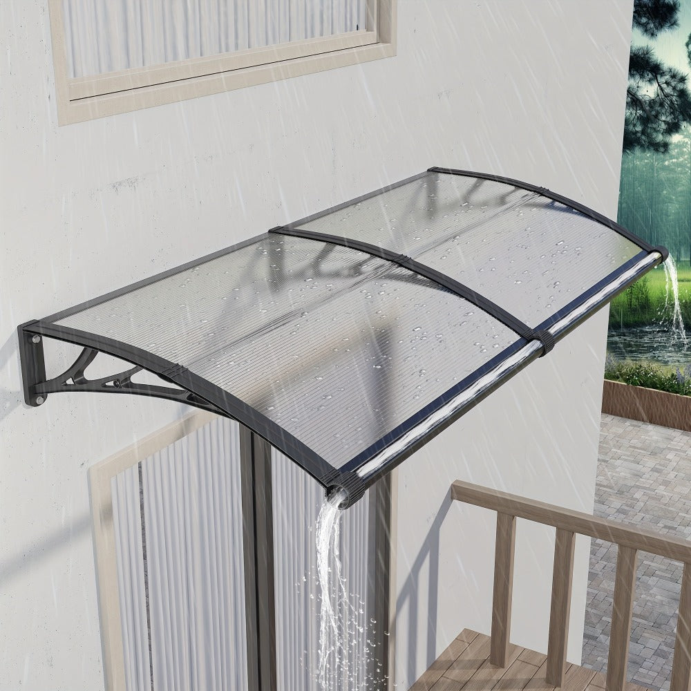 Polycarbonate Door Awning with UV Protection and Multiple Color Options for Patio detail image - detail view 14