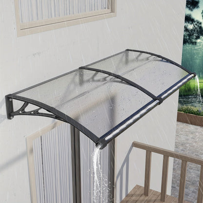 Polycarbonate Door Awning with UV Protection and Multiple Color Options for Patio detail image - detail view 14