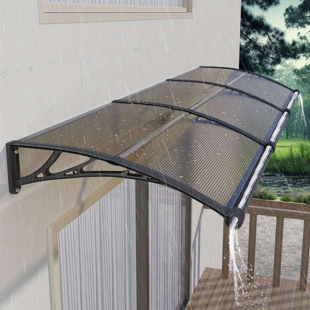 Polycarbonate Door Awning with UV Protection and Multiple Color Options for Patio detail image - detail view 6