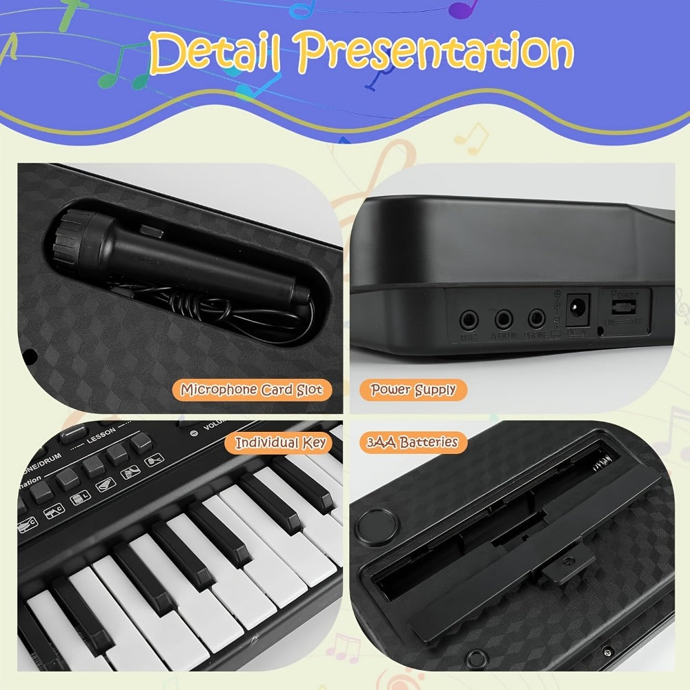 Portable Electronic Keyboard, Full Size, USB, Portable, Key, Microphone, Full for Beginner detail image - detail view 7