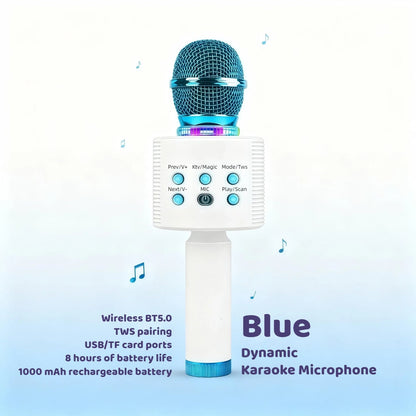 Portable Karaoke System shown in the Round-Blue option