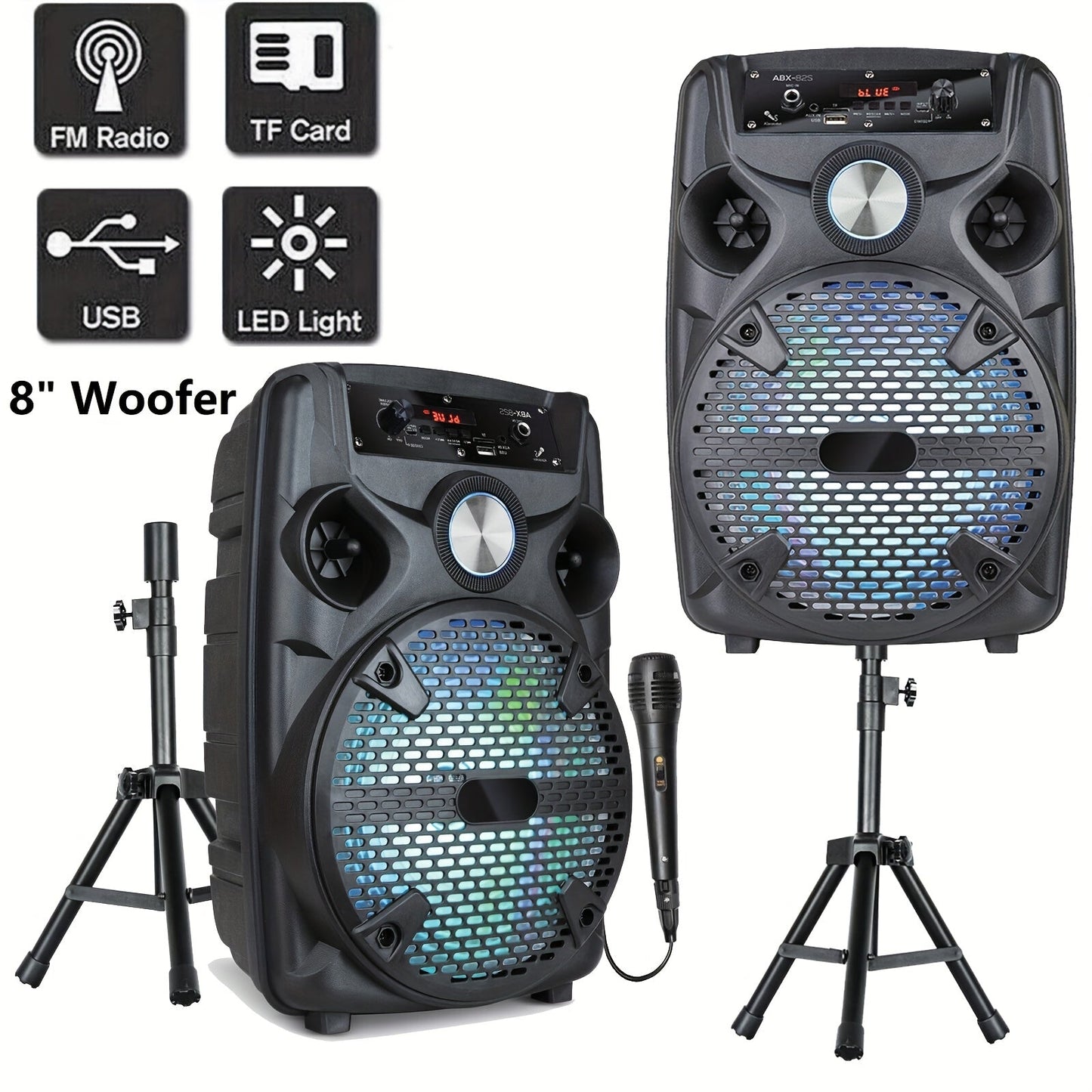 Portable PA Speaker shown in the 8-inch Woofer option