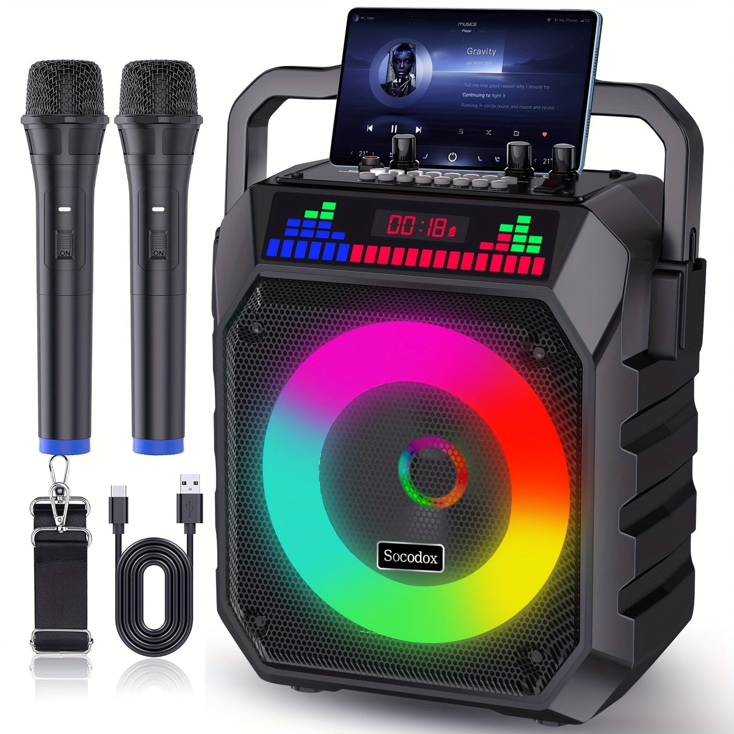 Portable PA Speaker shown in the Black option