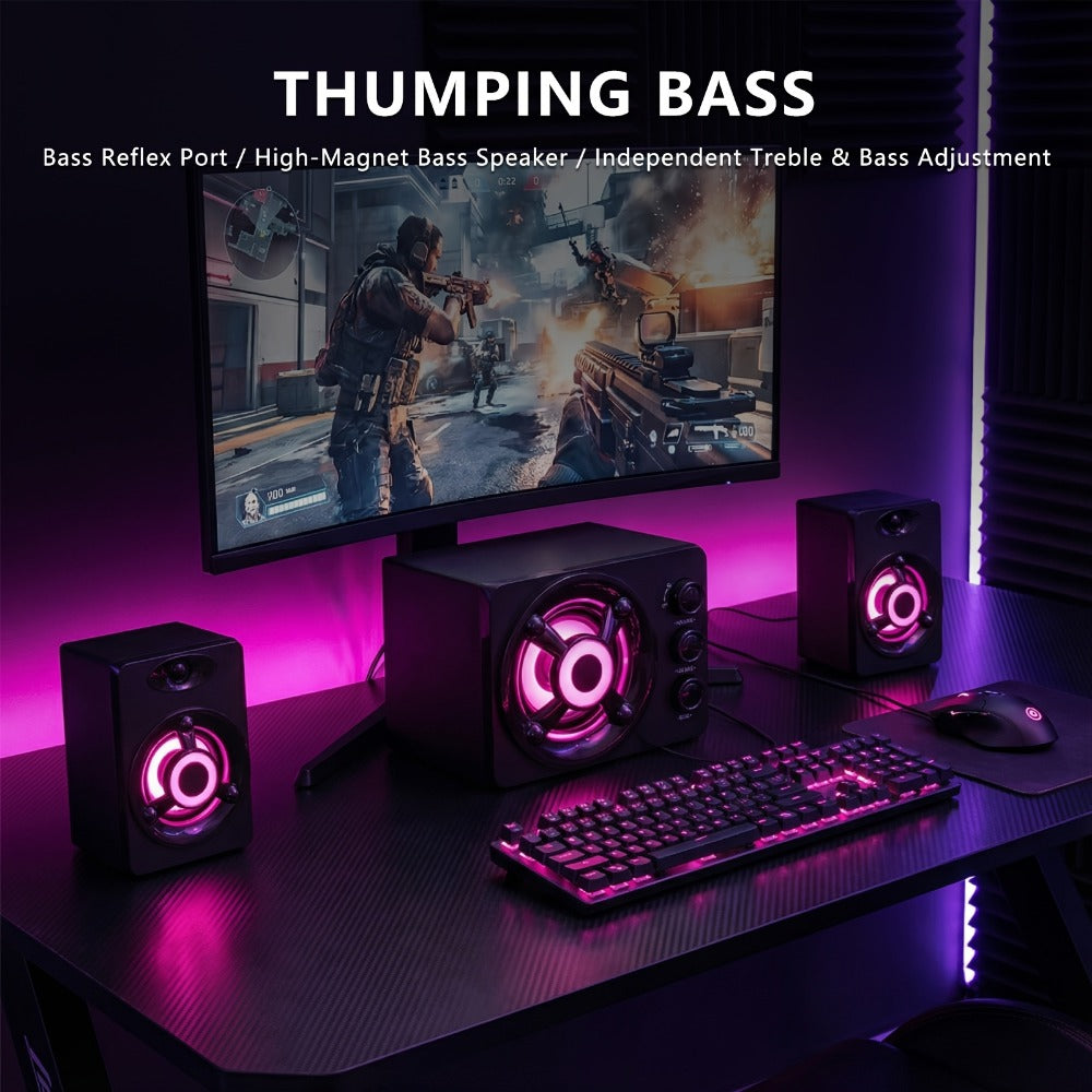 Portable PA Speaker, 3.5mm, RGB, USB, Computer, Speakers, Subwoofer for Parties detail image - detail view 10