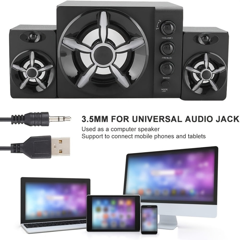 Portable PA Speaker, 3.5mm, RGB, USB, Computer, Speakers, Subwoofer for Parties detail image - detail view 7