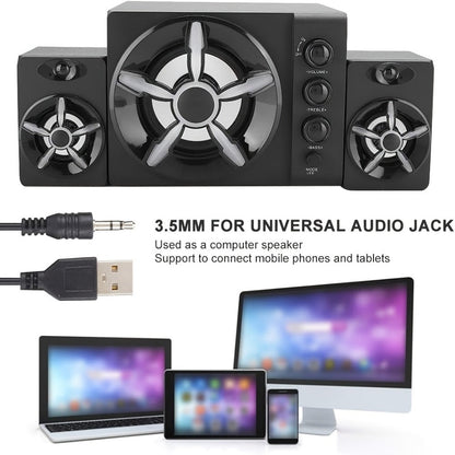Portable PA Speaker, 3.5mm, RGB, USB, Computer, Speakers, Subwoofer for Parties detail image - detail view 7