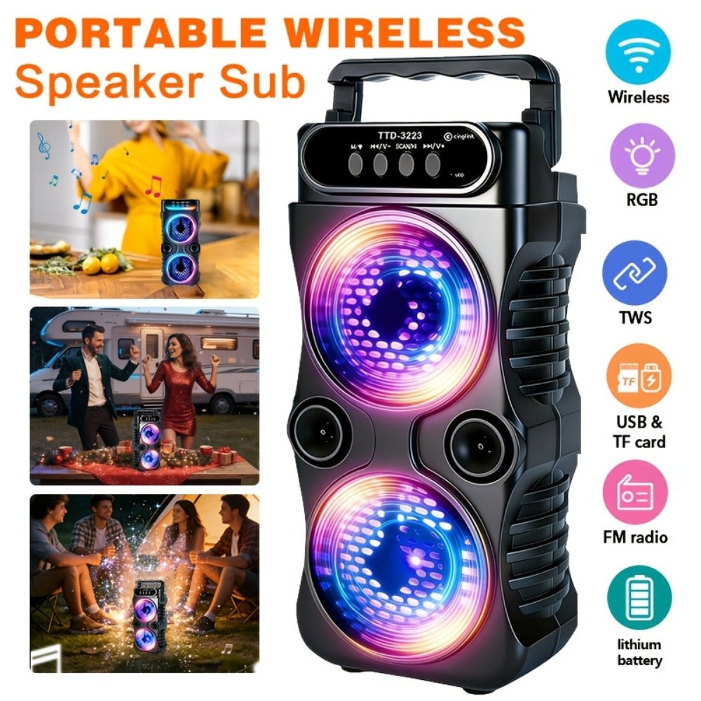 Portable PA Speaker, 8800W, RGB, Bluetooth, Wireless for Parties and Karaoke detail image - detail view 5