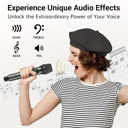 Portable PA Speaker, Dark Gray, Wireless, Dynamic, Dual, Microphones for Parties detail image - detail view 5