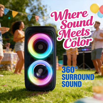 Portable PA Speaker, Sleek Compact, Wireless, USB, Karaoke, Sleek for Parties and Karaoke detail image - detail view 3