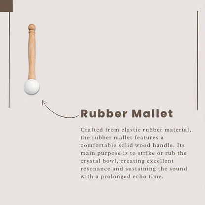 Quartz Crystal Singing Bowl, 10-Inch White Sound Bowl with Mallet detail image - detail view 8