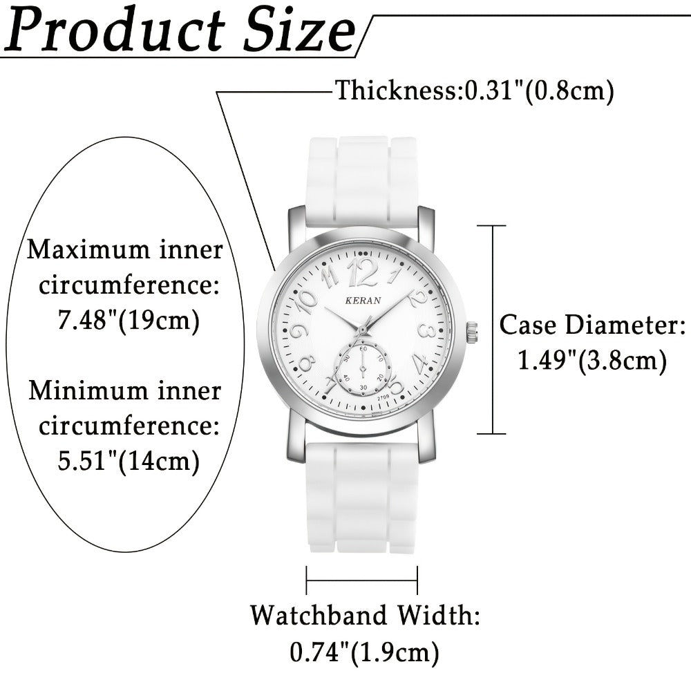 Quartz Watch - Jelly Silicone Strap Analog Wristwatch Unisex Teens Colorful Candy Color - product detail view 5