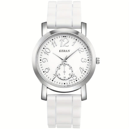 Quartz Watch - Jelly Silicone Strap Analog Wristwatch Unisex Teens Colorful Candy Color - product detail view 10