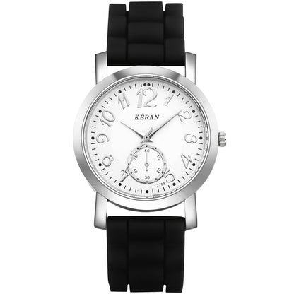 Quartz Watch - Jelly Silicone Strap Analog Wristwatch Unisex Teens Colorful Candy Color - product detail view 11