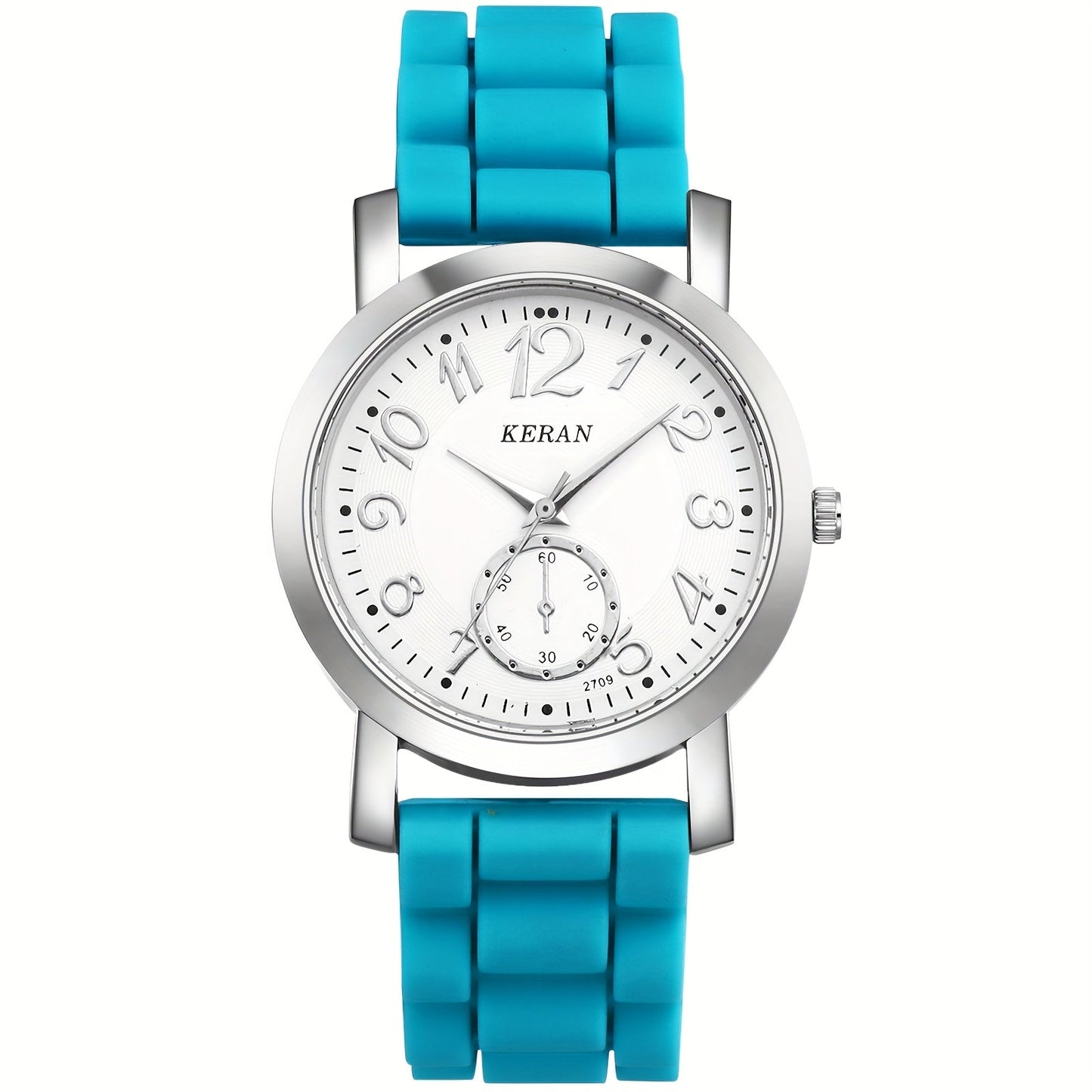 Quartz Watch - Jelly Silicone Strap Analog Wristwatch Unisex Teens Colorful Candy Color - product detail view 13